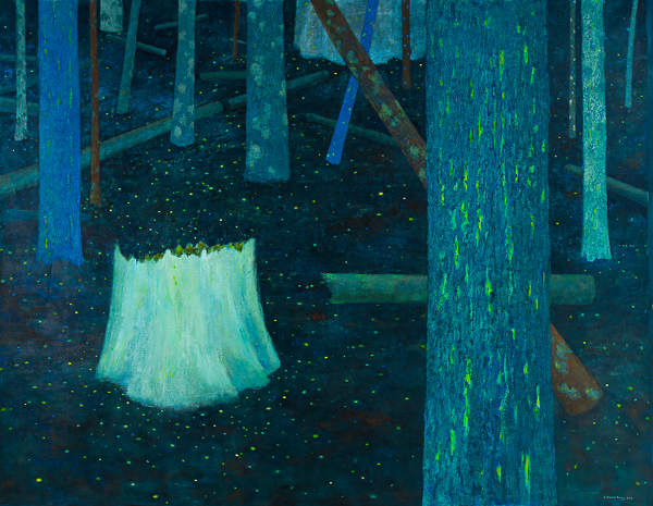 Vigil, large forest painting